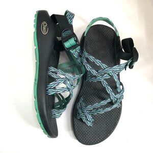 CHACO Z/2 Sandal Strappy Blue Green Hiking Outdoor Active Shoe Women Arch 7 Wmn